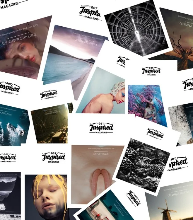 Get Inspired Magazine — collage of past issues